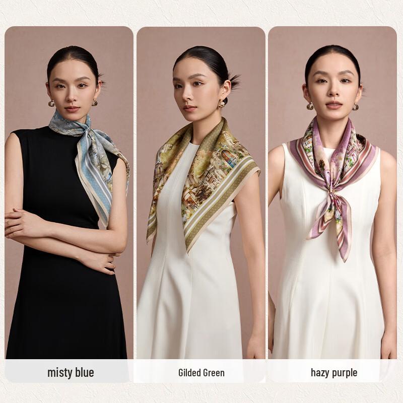 Shanghai Story 100% Mulberry Silk Square Scarf