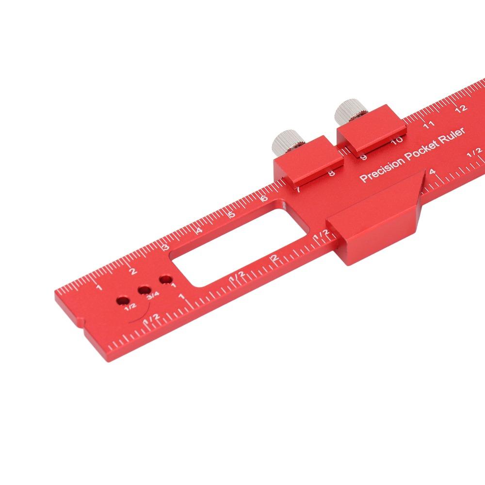 Clear Scales Woodworking Ruler 6 Inch T Type Scribing Ruler Precise Aluminum Alloy Ruler  Marking