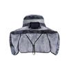 Summer Camouflage Oversized Brim with Fan Bucket Hat Outdoor Fishing Mountaineering Visor Shawl Neck Protection Sun Protection Hat