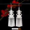 Miao Yin earrings retro exotic niche design long fringed earrings medium earrings women