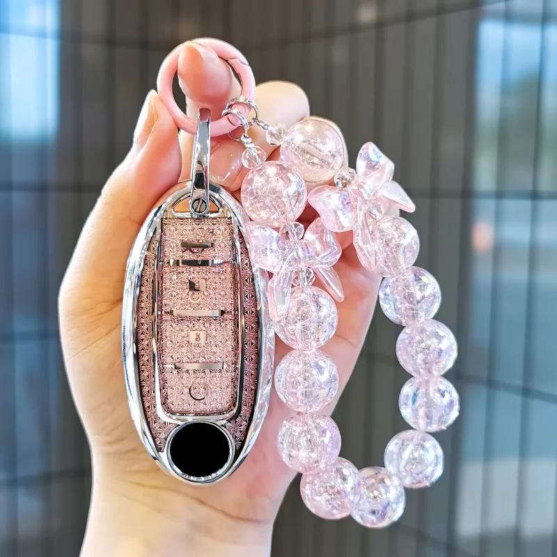 Suitable For Nissan 14Th Generation Classic Sylphy Keycase Tea Qashqai X-Trail Tiida Murano Sunny Keycover Key Shell Keychain