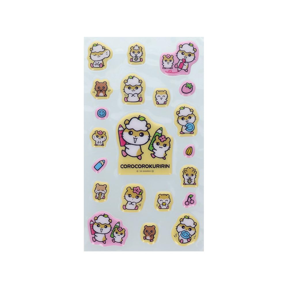 Stationery Korokoro Kuririn Sanrio Characters Goods S8814430 Sun-Star Stickers, Puffy,