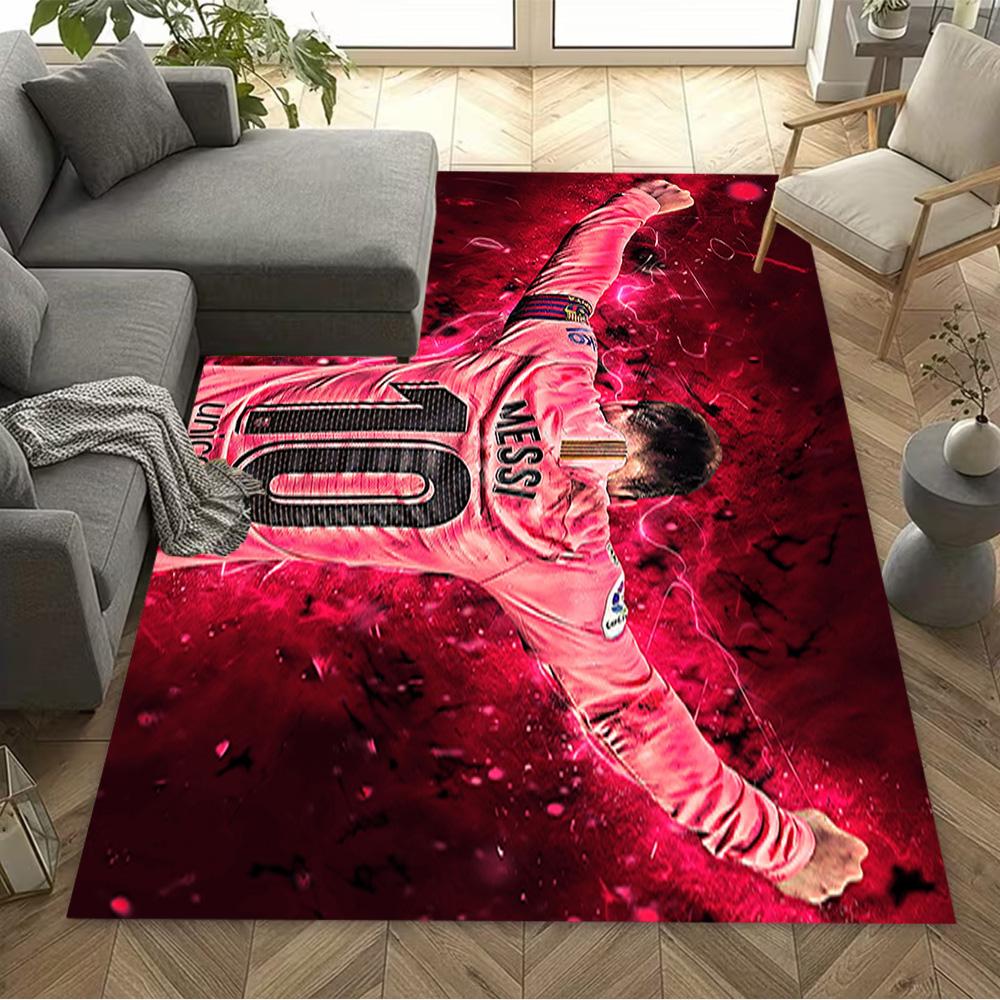Leo Messi Barcelona Legend Floor Rug Office Rug Perfect for Game Room Entryway Outdoor Study Room Antislip Carpet Anime Office Decor Spiritual Gift
