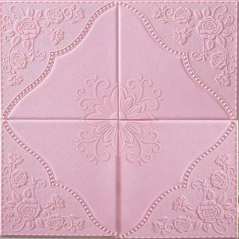 1-10 pièces 70cm*70cm Papier Moderne Plafond Décoratif Imperméable Résistant à l'humidité Anti-moisissure Mur Auto-adhésif 3D Fond Chambre