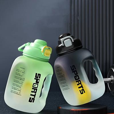 Large Sport Water Bottle Capacity with Straw Items Fitness Plastic Cup Portable Outdoor Travel Students School Bottles Space Cup