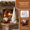Cozy Festive Indoor Ornament Set Christmas Knit Gnome Plush, Nordic Forest Elf Faceless Doll Figurine Decorative Stuffed Dolls for Shelf, Soft Holiday