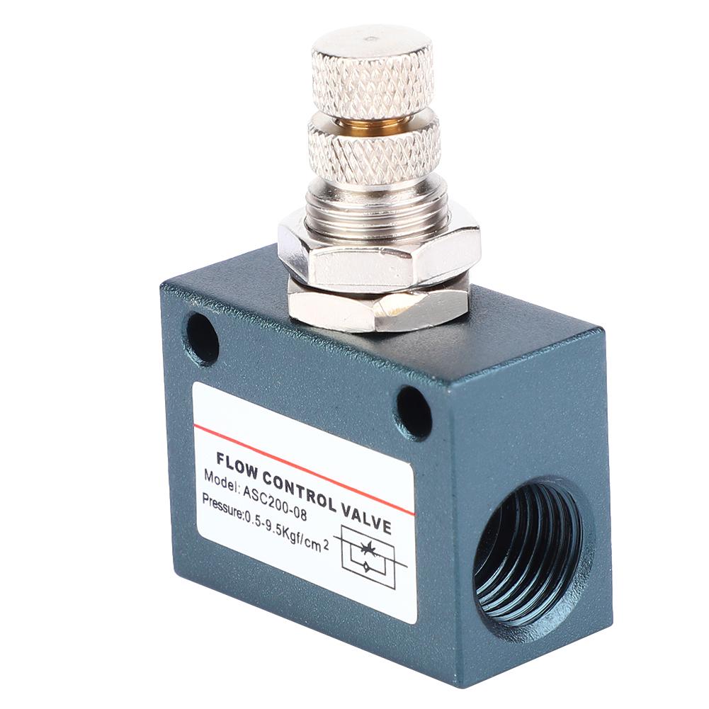 ASC200 08 G1 4 Pneumatic Air Flow Speed Control Valve Aluminum Alloy Throttle Valve