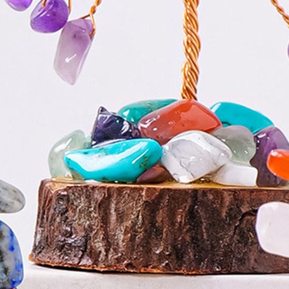 Miedziany Drut Mini Drzewka Kryształowe Wielokolorowe Drzewka Dekoracyjne Kryształowe Drzewko Życzeń Biurko