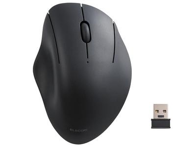 ELECOM SHELLPHA Wireless 3 Medium Quiet Multi-Touch Mouse, Buttons, Size, Antibacterial, Design, Black, M-SH10MBSKXBK