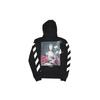 Off-White FW19 Individuality Print Hooded Zip Jacket Men Outerwear Black OMBE001E19E300051088