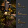 Dual Use Installation Solar LED Address Number Light Wall Mount Stake In-Ground House Marker Lamp Built-In Solar Panel
