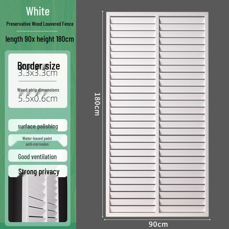 Outdoor Privacy Screen: Louvered Wood Fence for Gardens and Courtyards