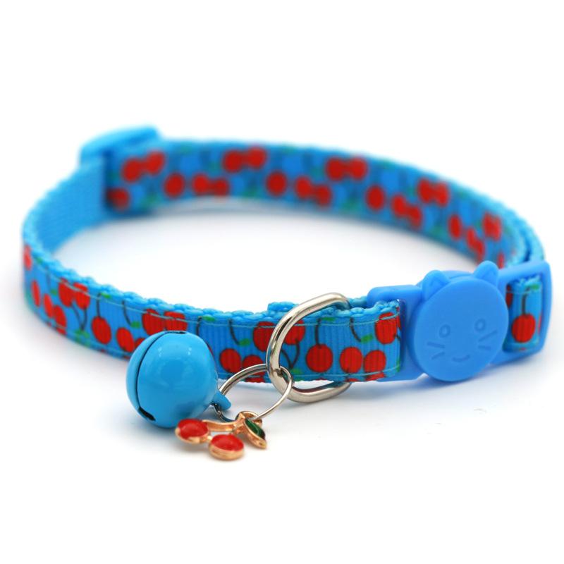 New Digital Print Pet Webbing Fruit Cat Collar Cat Dog Fruit Accessories Bell Pet Collar