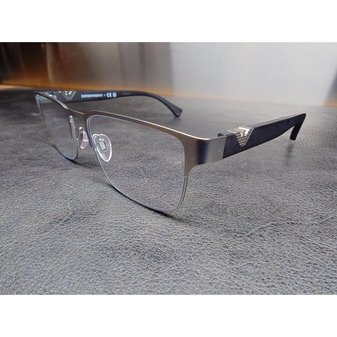 Used EMPORIO ARMANI glasses frame matte silver