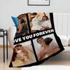 1 PC Custom Personalized Blanket Personal Photo Flannel Bed Blanket Birthday Wedding Couple Valentine's Day Holiday Gift Blanket