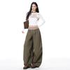 Women's Patchwork High-Waist Slimming Wide-Leg Pants - Spring/Autumn 2026