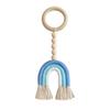 Solid Wood Ring Hanging Decoration Ins Nordic Decoration Children's Room Rainbow Ring Tassel Wooden Bead String Fun Decoration