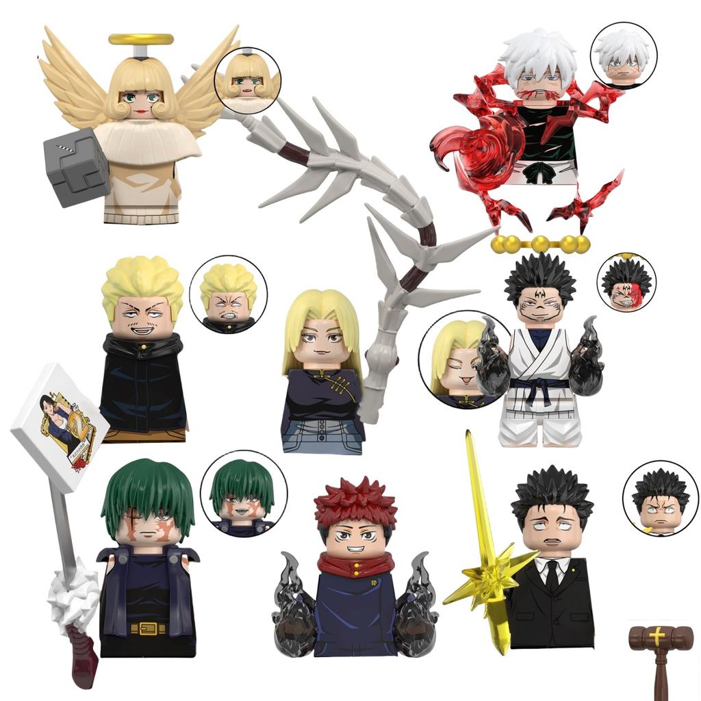 Jujutsu Kaisen Anime Cartoon Gojo Satoru Itadori Yuj Fushiguro Megumi Okkostu Yuta Building Blocks Mini Action Figures Kids Toy