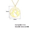 Kinitial Cactus Saturn Planet Infinity Lips Bird Landscape Sun Mountain Stainless Steel Pendant Necklace For Women Jewelry Gift