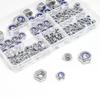 180Pcs Nylon Lock Nut Set DIN985 Lenny Metal Lock Nut Box M3M4M5M6-M12