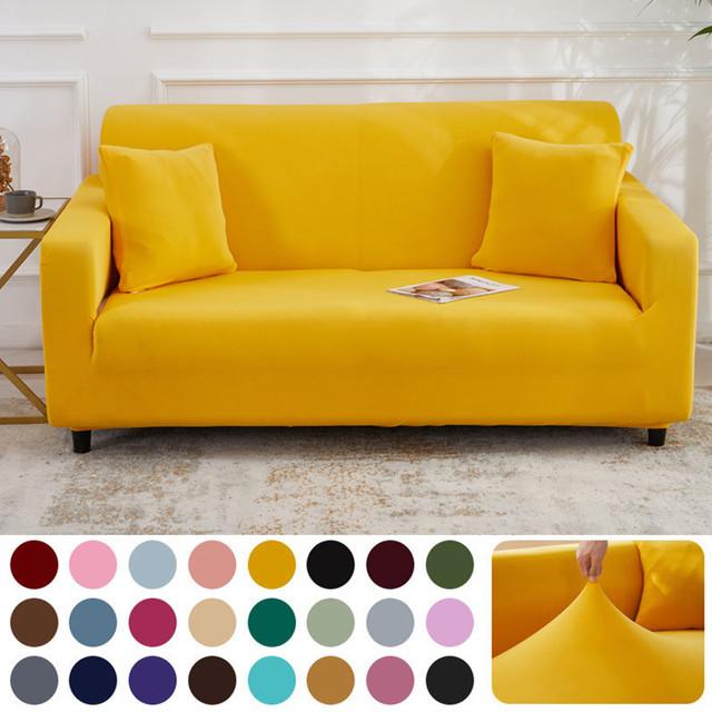 

Сплошной цвет, чехол для дивана, эластичная молочная шелковая ткань, чехлы для диванов для гостиной, секционные угловые чехлы для дивана, защита для стула S ( AF-90-140cm)1pc