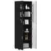 FLORIN Highboard with Doors Black 60 x 35 x 182 cm Particleboard