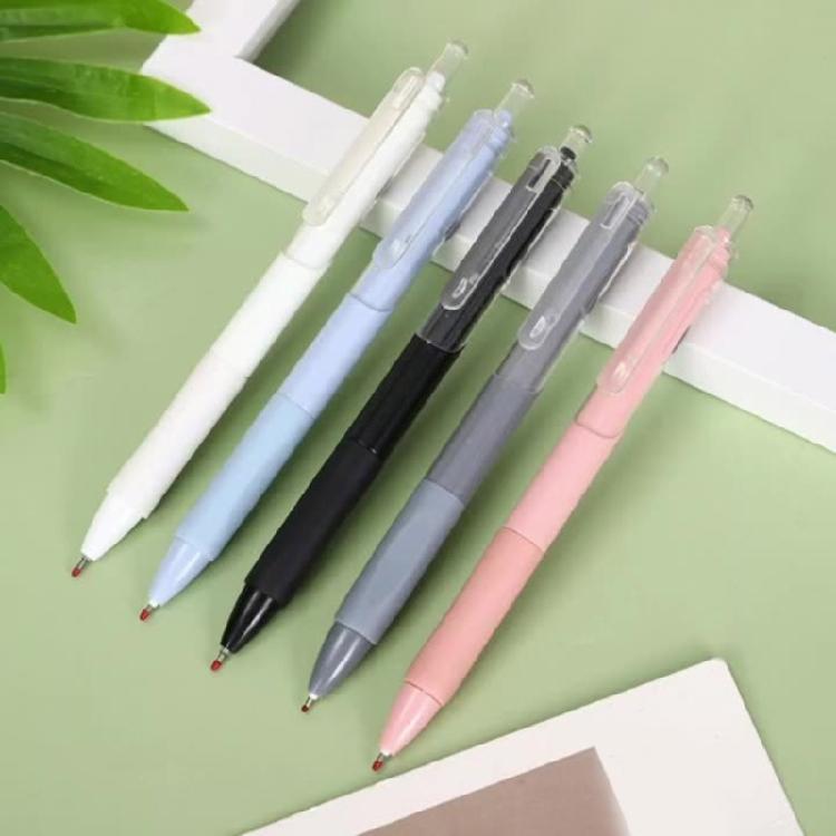 5 Stück Einziehbarer Kugelschreiber mit schwarzer Tinte Ästhetischer Gelstift 0,5 mm Neutraler Stift Druckstift Gel-Tintenstift Schreibwarenstift zum Schreiben