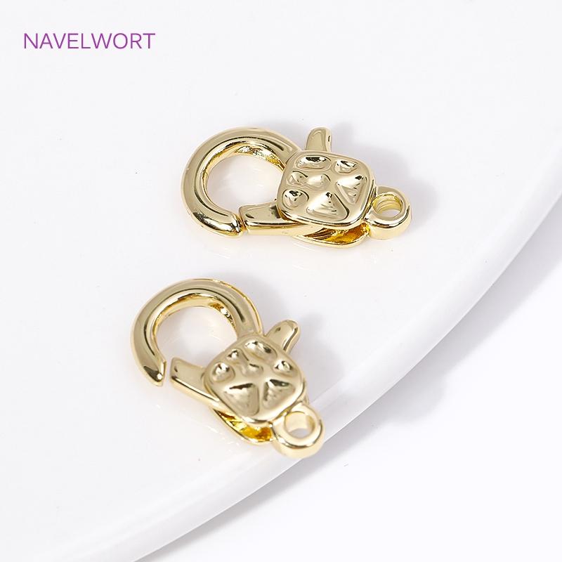 15.2*9.5mm 18K Gold Plated Lobster Clasps Fasteners High Quality Bracelet Connect Clasps DIY Bracelet Jewelry Making Accessories