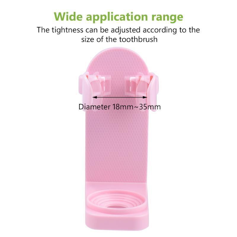 1pc Electric Toothbrush Holder Wall-Mount Bathroom Space Saving Traceless Toothbrush Organizer Stand Adhesive Rack HMM