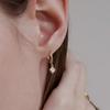 14k Square Drop One-Touch Earrings