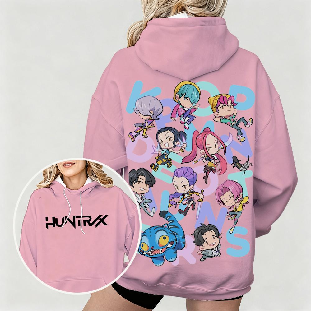 KPop Demon Hunters Cute Animated Characters Print Casual Fashion Daily Hoodie Women s Oversized Comfortable Hoodie S