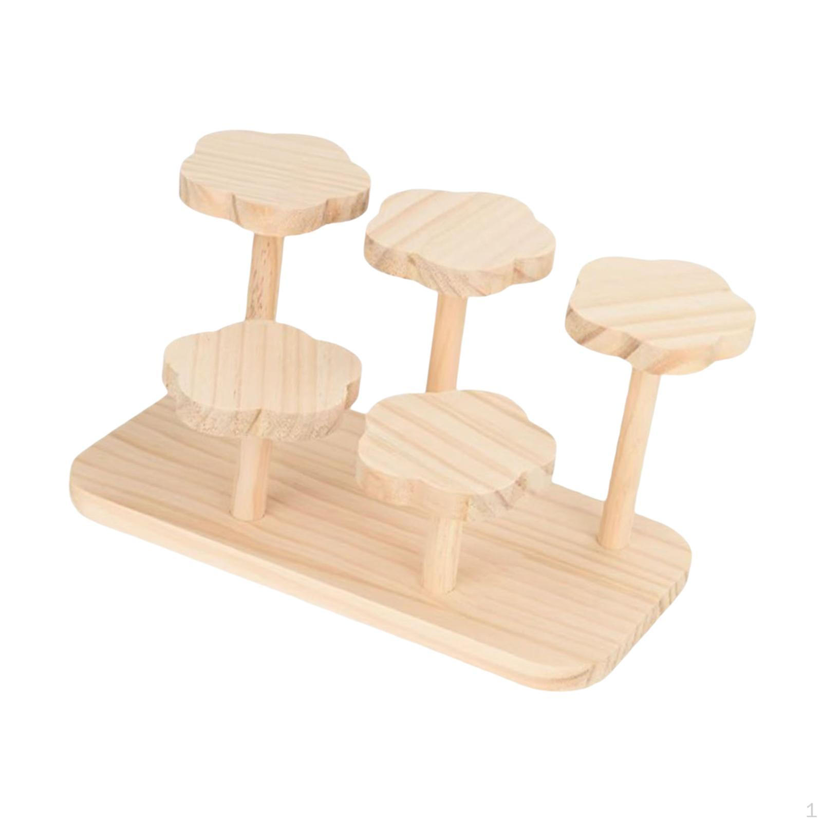 Деревянная стойка для показа, полка 11x5.5x6 дюймов, многофункциональная для кексов, для коллекционирования Style B