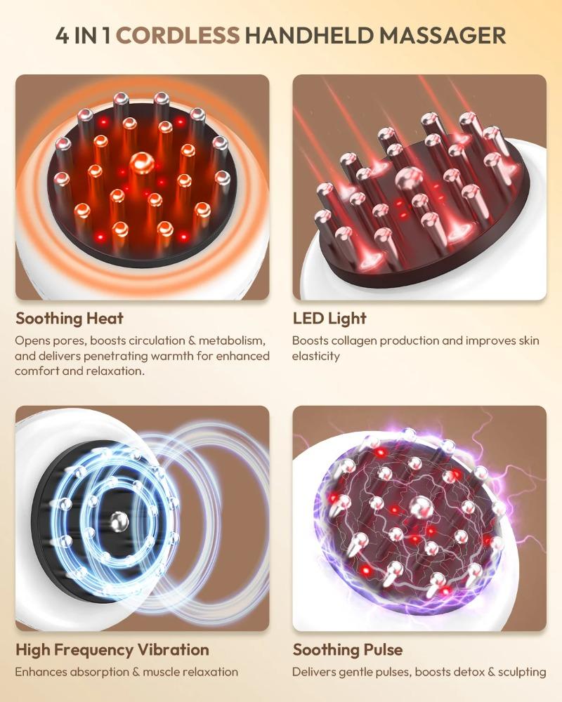 2026 New Lymphatic Drainage Massager & Anti-Cellulite Tool, Body Sculpting Machine with Heat Vibration Soothing Pulse for Legs Arms Hips