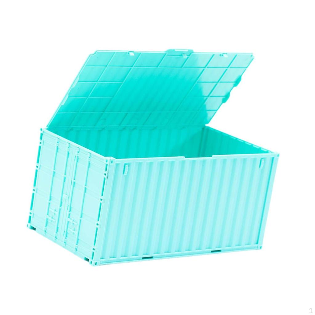 Mini Desktop Storage Box Shaped Like A Container, Large Capacity, Practical And Unique, with