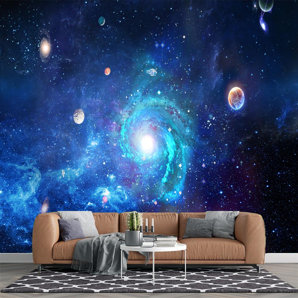 

Universe Galaxy Wallpaper Ceiling Starry Sky Mural Bedroom Living Room Galaxies Wallpaper 200 cm(W) x 140 cm(H)