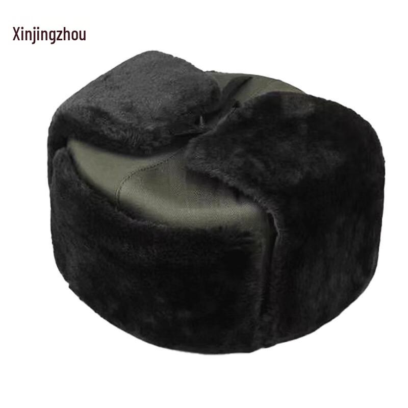 Утепленная зимняя шапка-ушанка с флисовой подкладкой