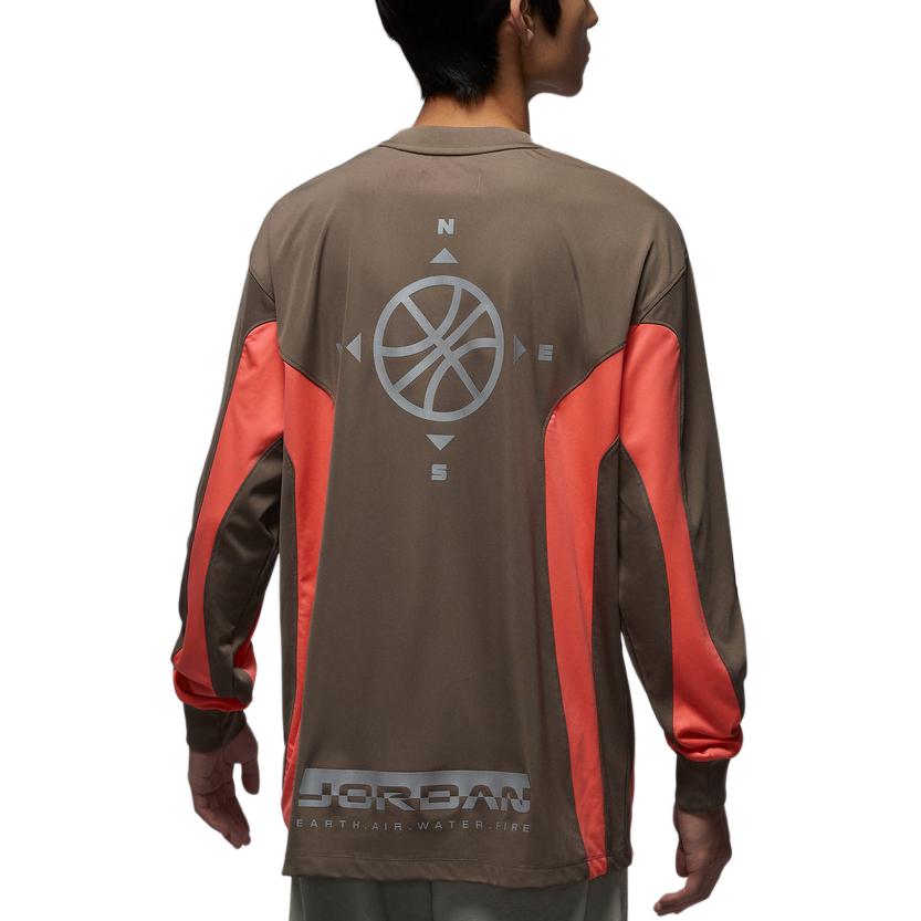 Jordan Pulsower z okrągłym dekoltem Wszechstronny T-shirt z długim rękawem Męskie topy IF1886040