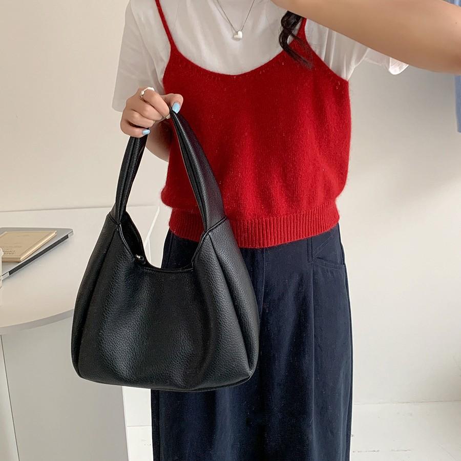 

Casual Soft PU Leather Bucket Bag Fashion Yellow Bags for Women Handbags Shoulder Bag Commuting Tote Bags 27x11x17.5cm