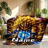 Manta Personalizada con Nombre y Estampado de Anime, Decoración del Hogar, Dormitorio, Sofá, Acampada, Sillón, Regalos para Cumpleaños Navidad