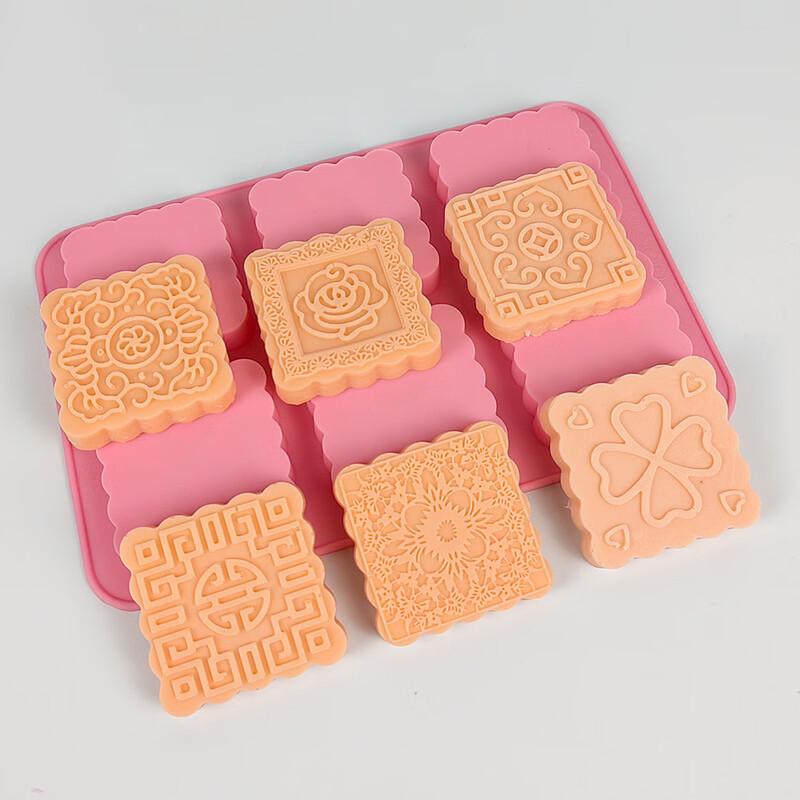 Six-Hole Square Lace Silicone Mold