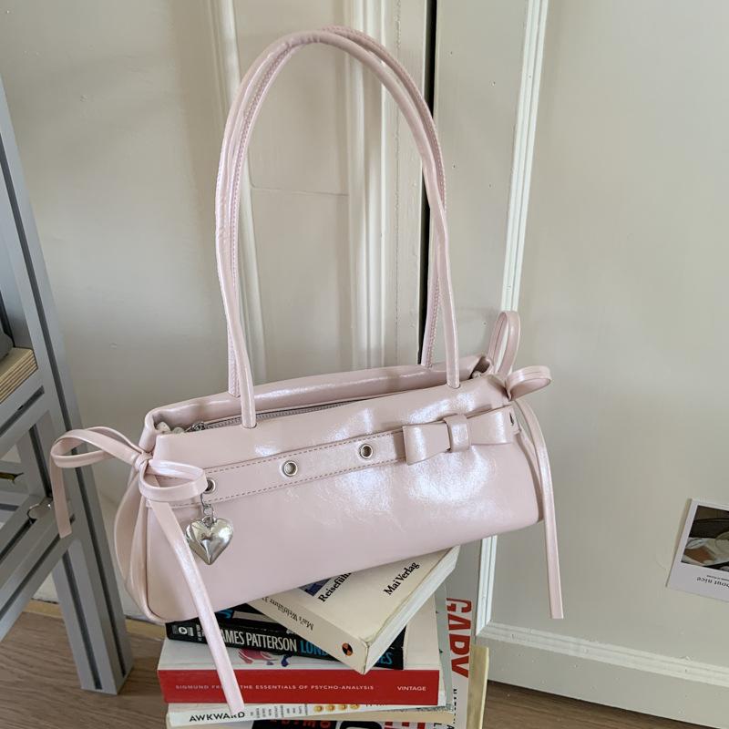 

Нишевый дизайн сумка-локомотив с сосисками милый крутой стиль ретро пряжка на ремне сумка-багет модная универсальная сумка на одно плечо под мышку тренд 31*10*12 розовый