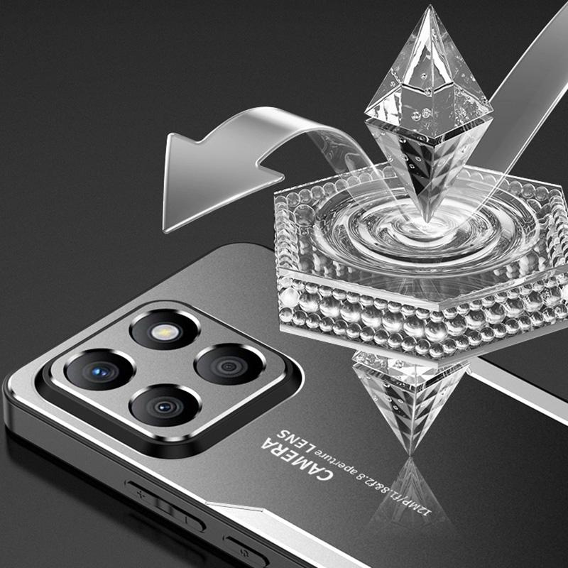 For Honor X8b 4G Shockproof Case Aluminum Alloy Matte Protective Back Cover