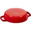 Staub Double Handle Frying Pan, Cherry, 20cm, Cast Iron, Enamel, Induction Compatible, Officially Sold in Japan, 40511-661