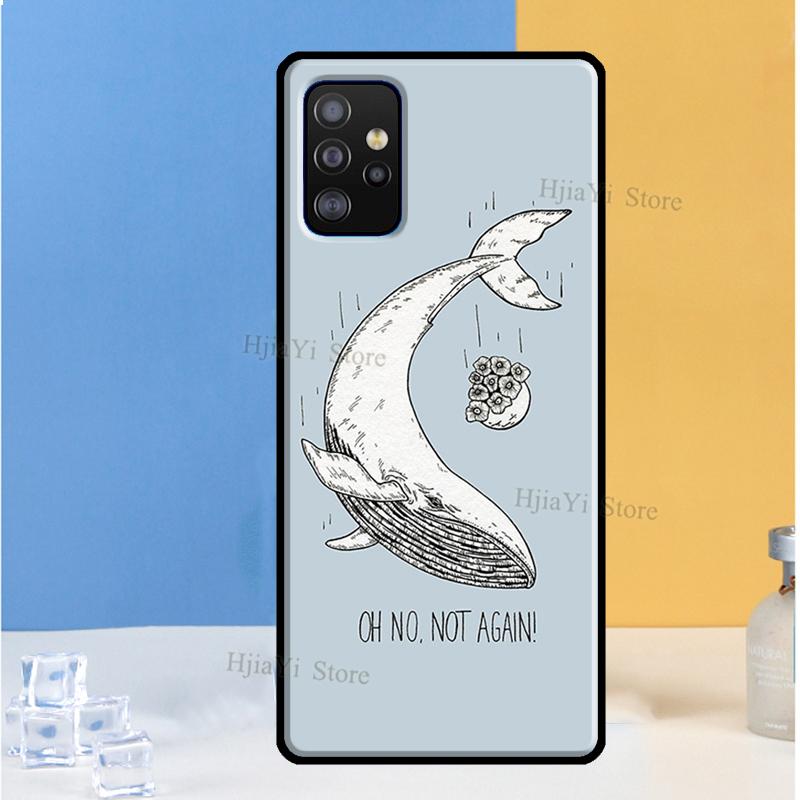 Cartoon Whale Case For Samsung A71 A51 A31 A11 A72 A52 A42 A32 A12 A21S A20e A10 A20 S A30 A40 A50 A70