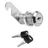 Practical Single Open Cabinet Lock Silver Metal Cabinet Cam Lock Easy Replacement with 2 Keys Mailbox Lock Mailbox
