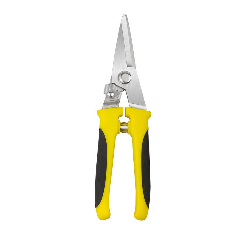 Industrial Multi-Purpose Tin Snips & Shears: PVC Slot, Wire Cutting, Electrician & Garden Pruning