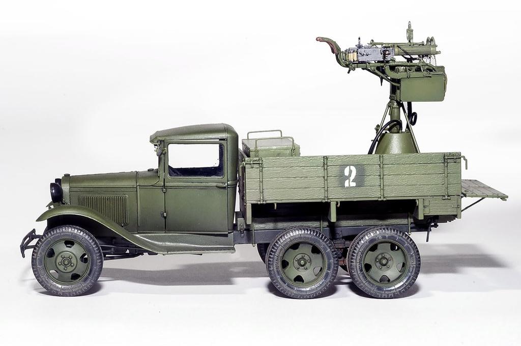 WWII Soviet Maxim with quadruple guns GAZ-AAA anti-aircraft