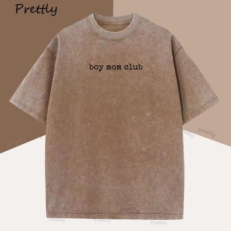 

Boy Mom Club T Shirt Women Mom of Boys TShirt Cute Mom Life Tee Mothers Day Gift Mama Cotton Vintage Short Sleeve Oversized S