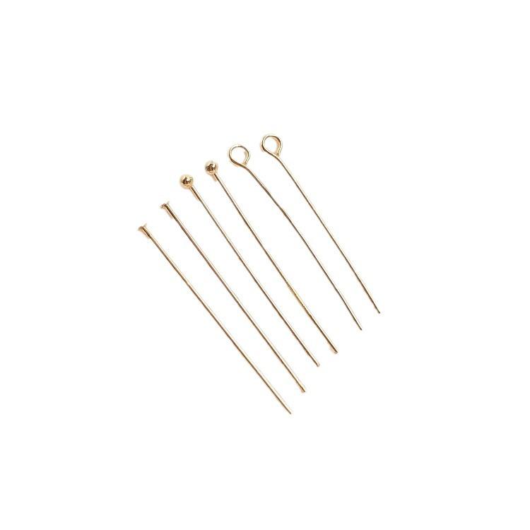 Pin T Cap Rotund cu 9 Pini Umplut cu Aur de 14K pentru Bijuterii DIY și Accesorii de Mărgele