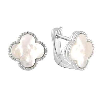 Silver Earrings with Natural Mother-of-pearl (2102663)